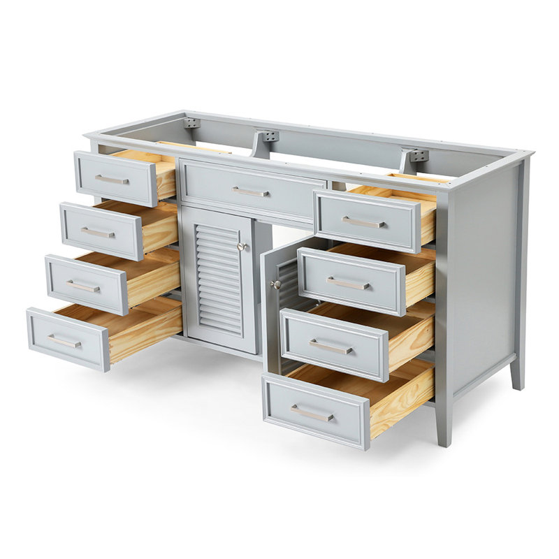 Base de meuble-lavabo simple 61 po Ferree, Gris