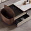 Table basse rétractable en microfibre