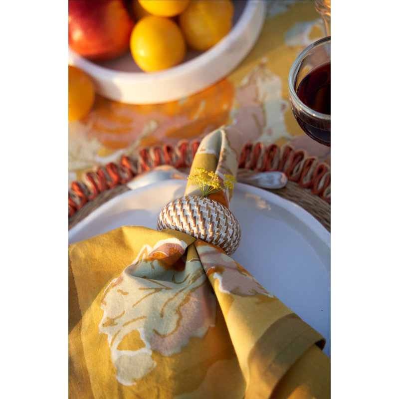 Eclipse Napkin Ring - Set of 4 - Natural, Whitewash Natural