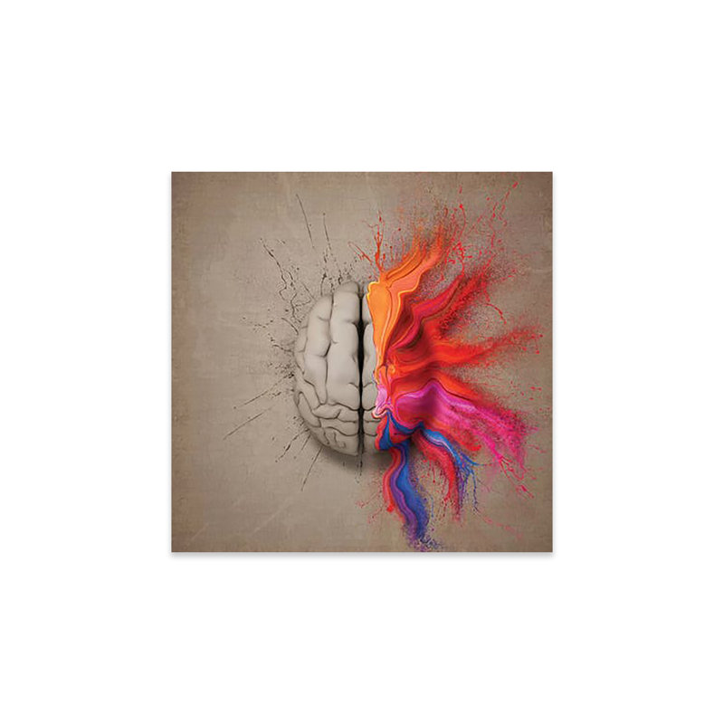«The Creative Brain Print» sur verre acrylique, H 24 po x l 24 po x P 0,25 po