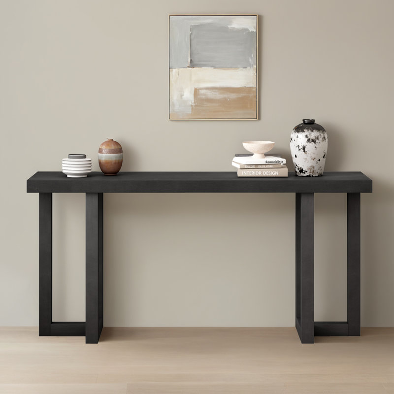 Table d'appoint 63,02 "pour le couloir, Noir