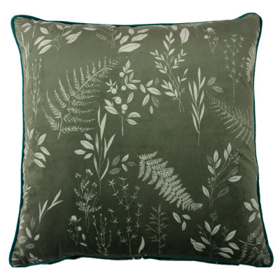 Lochlan Floral Green Square Cushion Cover