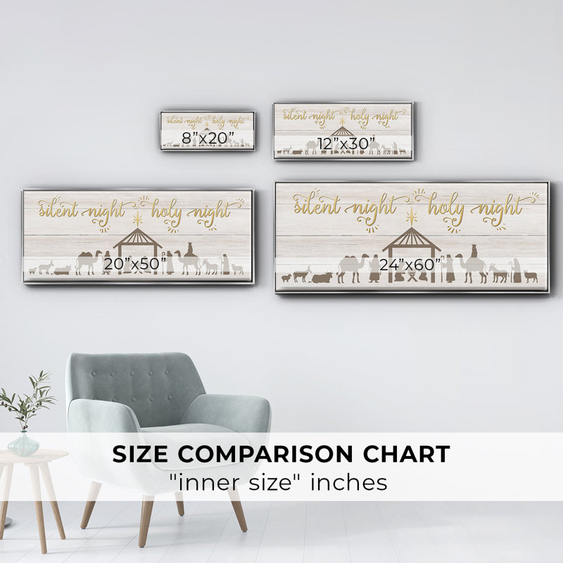 Silent Night Nativity- Framed Canvas