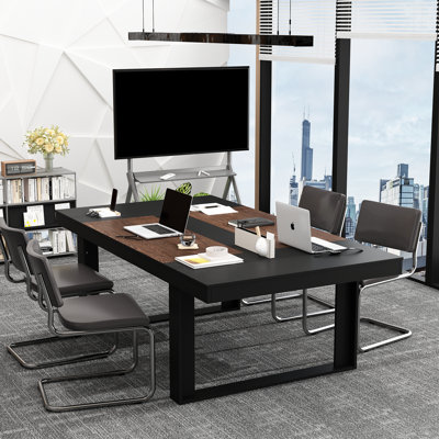 86.6" Rectangular Conference Table, Modular Meeting Table