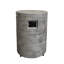 Foyer extérieur rond en métal 20 po - gris (P 20 po x H 25,6 po) + remplisseur