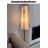 Mid-century style floor lamp with hardware structure, fabric and PVC elements