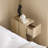 Narrow Nightstand with Sliding Drawer, Small Space Bedside Table End Table, Storage Cabinet for Living Room Sofa, Open Shelf, Natural-1901461722-1901152249