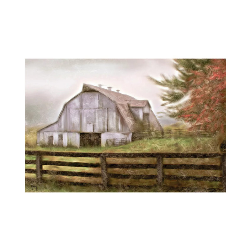 Rustic Barn - reproduction d'art mural , H 12 po x l 18 po, Toile tendue, Ne s’applique pas