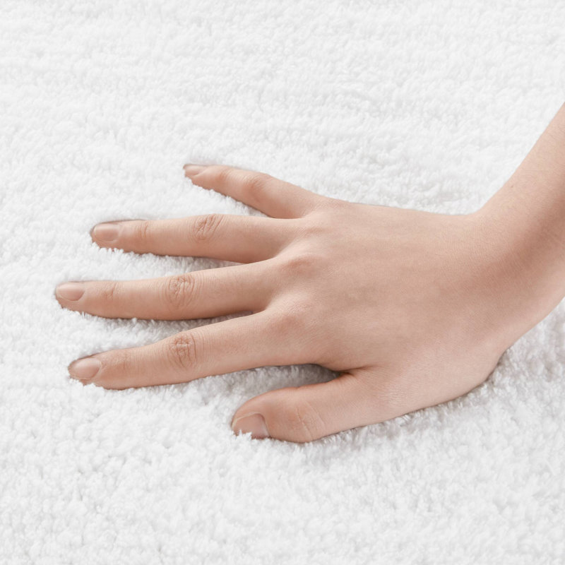 Tapis de bain réversible 100% coton touffeté 3000 g / m², Blanc
