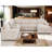 120" U-shaped Chenille sectional sofa with side table USB A/Typc C Pull out Sleeper Sofa with Storage Chaise-1584411549