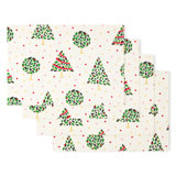Kate Spade New York Holiday Confetti Placemats 13"x19" Cream/Green