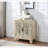 Console Cabinets | Off-White | 2 Glass Doors, 1 Shelf | Entryway | Synthetic Wood