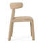 Chaise de salle à manger en velours beige moderne Homan