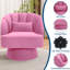 Fauteuil d'appoint pivotant à 360 °, fauteuil confortable moderne avec base surdimensionnée et siège allongé, rembourrage en coton épais, capacité de charge de 300 lb-129458859