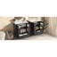 Meuble-lavabo double 60 po à double cuve de style classique, grand rangement, portes à fermeture en douceur avec lavabo, 2 armoires, tiroirs, design rétro, facile à nettoyer