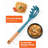 12.8-Inch Blue Silicone Pasta Fork Server