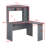 Modern L-Shaped Desk, Grey, Home Computer Desk
