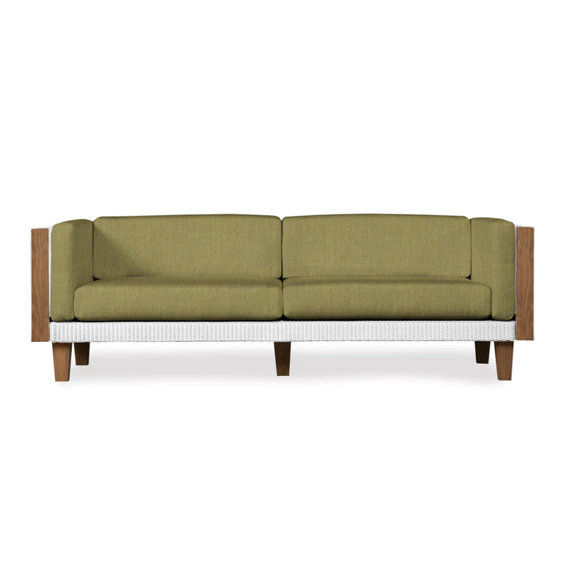 Catalina Outdoor 3 - Seat Patio Sofa, White, Serena Floral Meadow