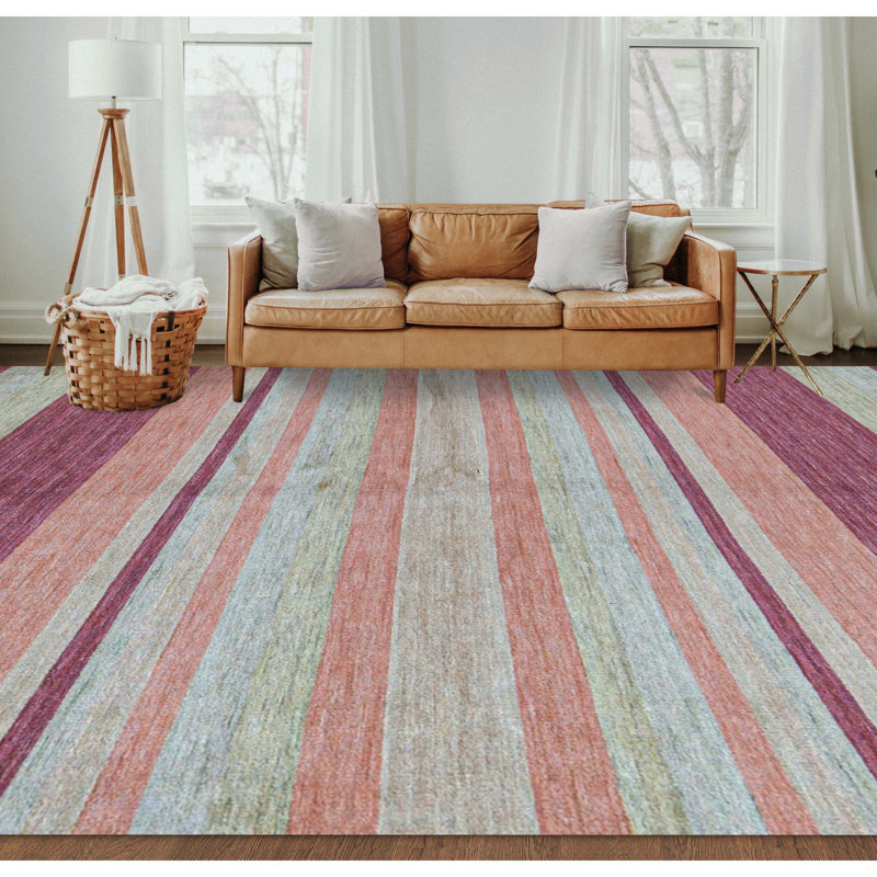 Hand-Knotted High-Quality Green Area Rug