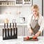 Porte-couteaux magnétique double face en acier inoxydable THMINS, support d'affichage universel pour comptoir de cuisine-123431763