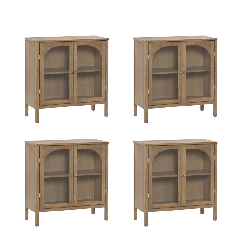 Glass TV Stand, Brown