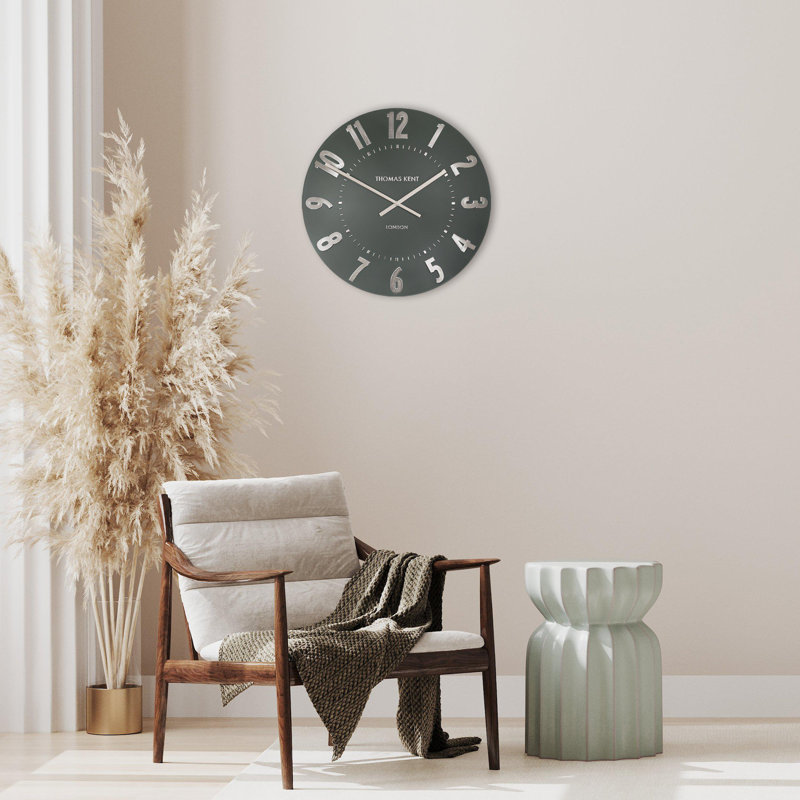 Wall Clock, 51cm H x 51cm W x 4.40cm D, Green