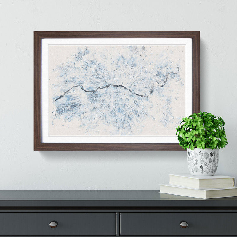 Passing by the Forest - Framed Print, 24cm H x 33cm W x 2cm D, Walnut Framed