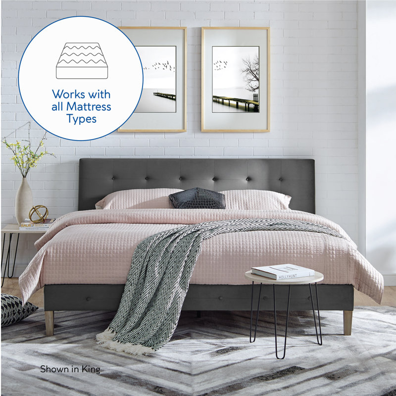 Monona Upholstered Platform Bed, Antonio Midnight, King
