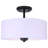 3-Light Matte Black Semi Flush Ceiling Light