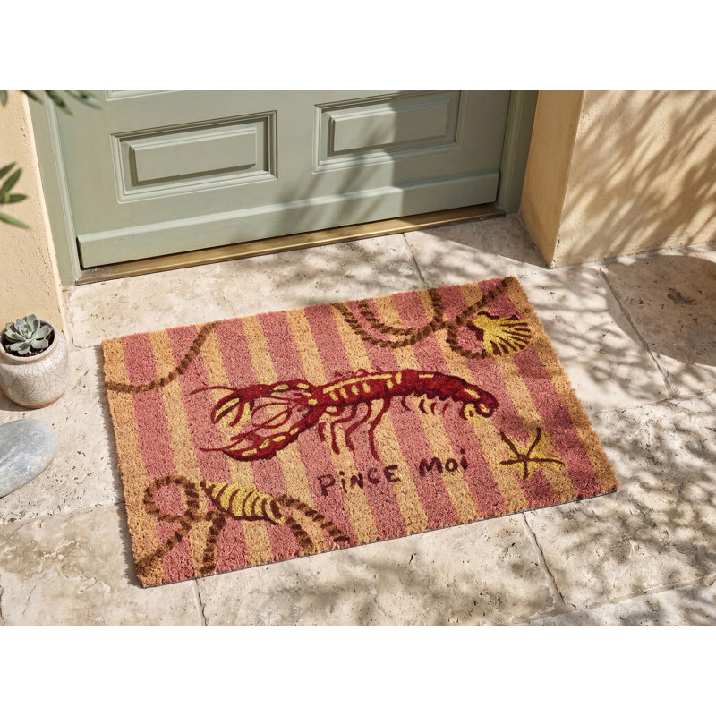 SURIGAO Non-Slip Striped and Abstract Doormat