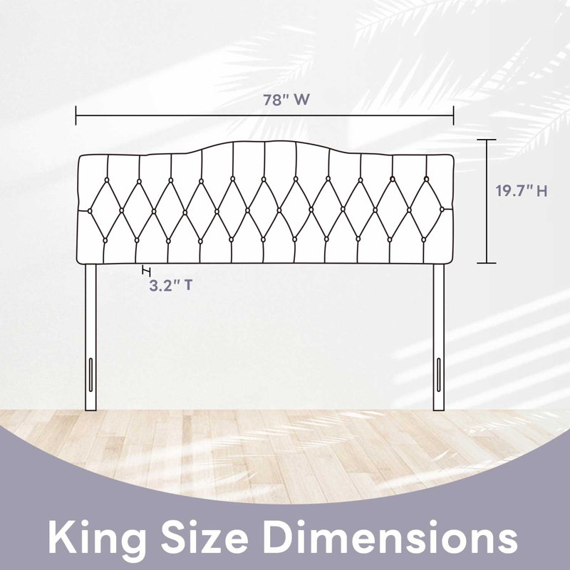 Aveigha Upholstered Headboard, Beige Linen, King