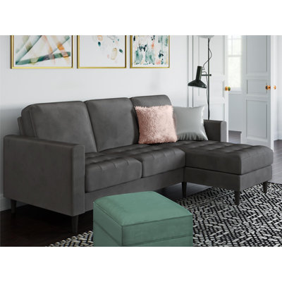 3 Seater Velvet Chaise End Sofa