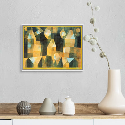 Three Houses and A Bridge by Paul Klee - Painting Print on Canvas