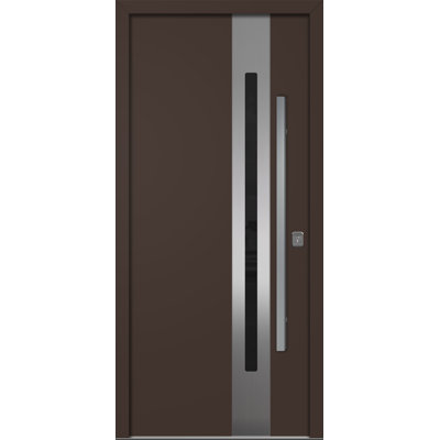 Modern Exterior Entry Steel Door 36in x 80in - Inox S2
