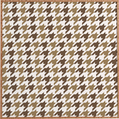 Houndstooth brun classy, impression encadrée