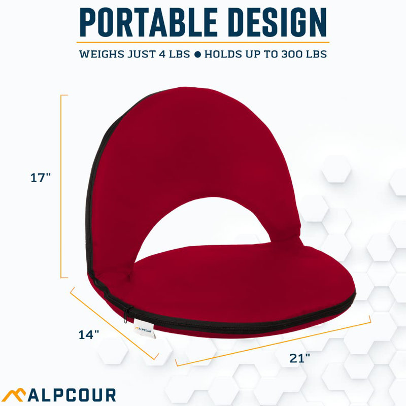 Demos Folding Stadium Seat, Red