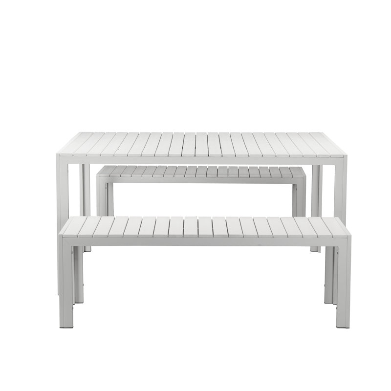 Ensemble de salle à manger rectangulaire pour 6 personnes de 59 po Joel, Blanc