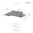 Kenner 125" Modern & Contemporary 2-Piece Sectional - Chenille Sectional, Customizable Seat Depth, Chaise for Lounging-847719390-847719363
