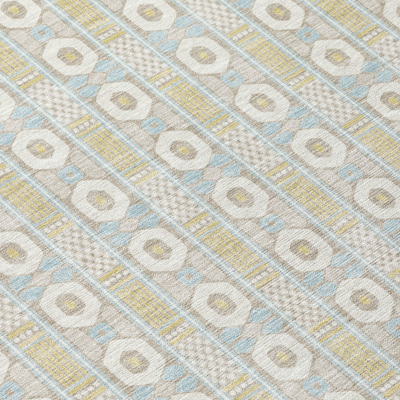 Tapis intérieur / extérieur lavable à la machine Chantille ACN2860, Ivoire ivoire, 1 pi 8 po x 2 pi 6 po