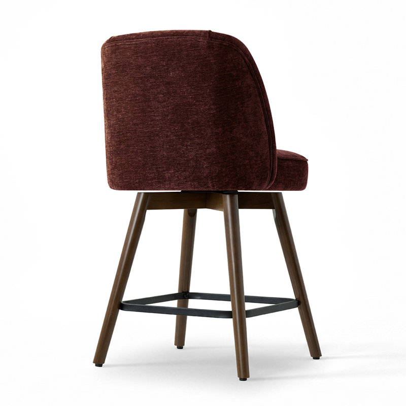 Tabouret de bar rotatif 25,5 po, Burgundy