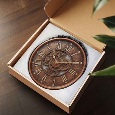 Horloge Steampunk, panneaux de vitrail, attrape-soleil pour la décoration de fenêtre