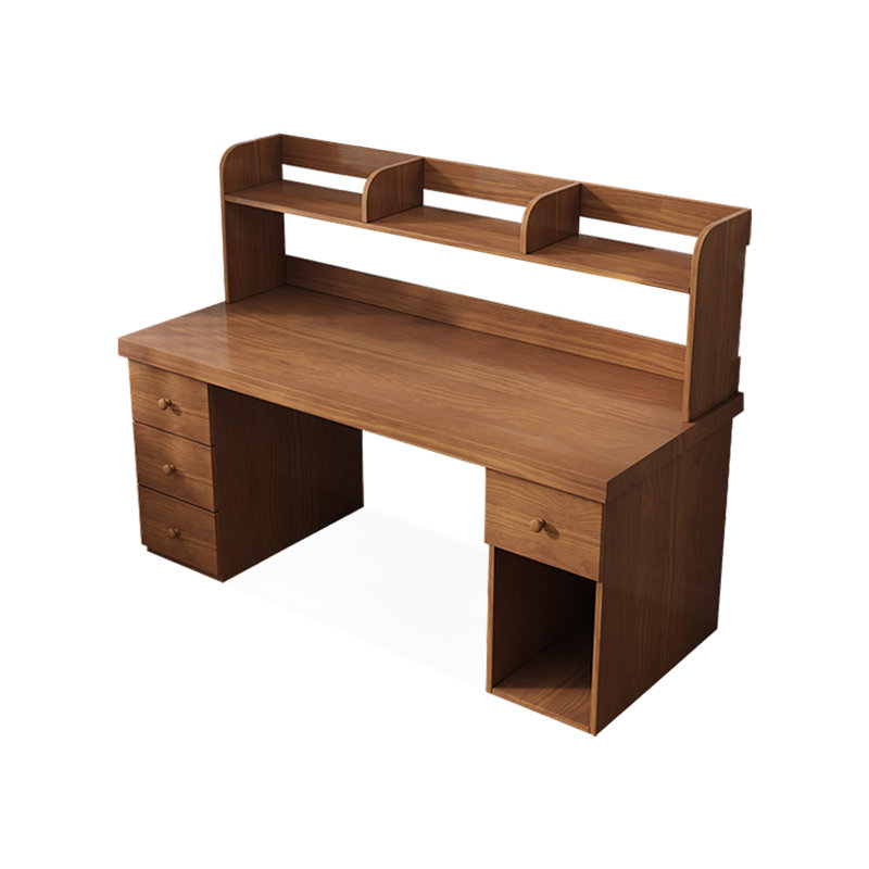 Walnut Rectangular Solid Wood desks, 53.15" H x 86.61" W x 23.62" D