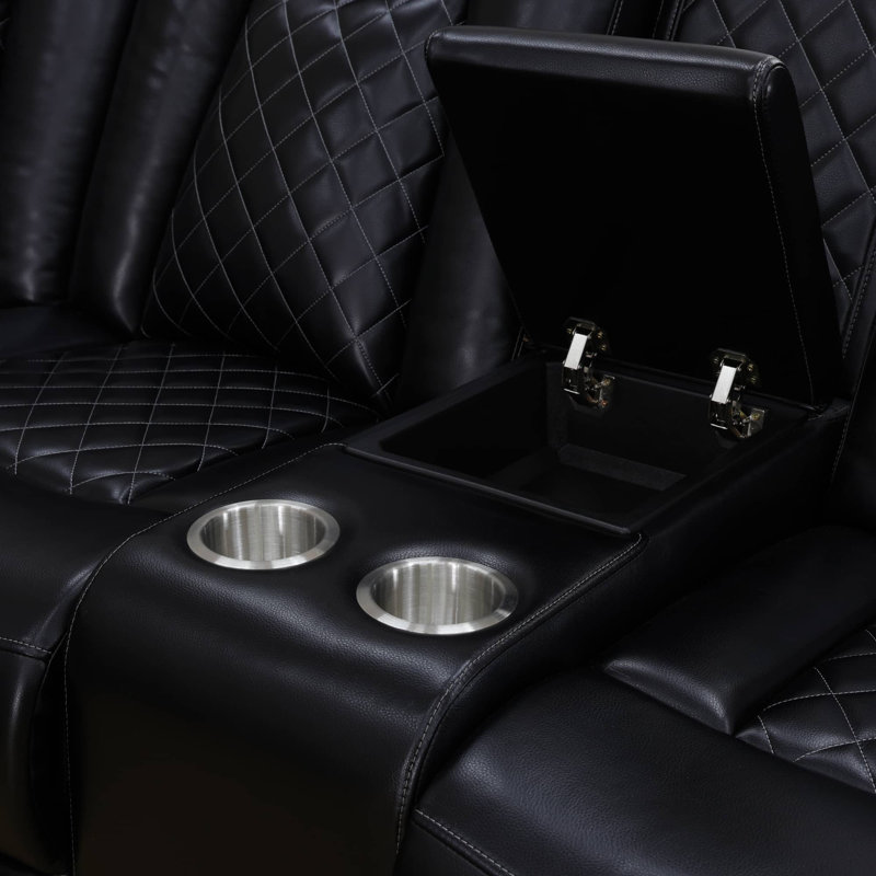 Jekari 3 - Piece Faux Leather Reclining Sectional