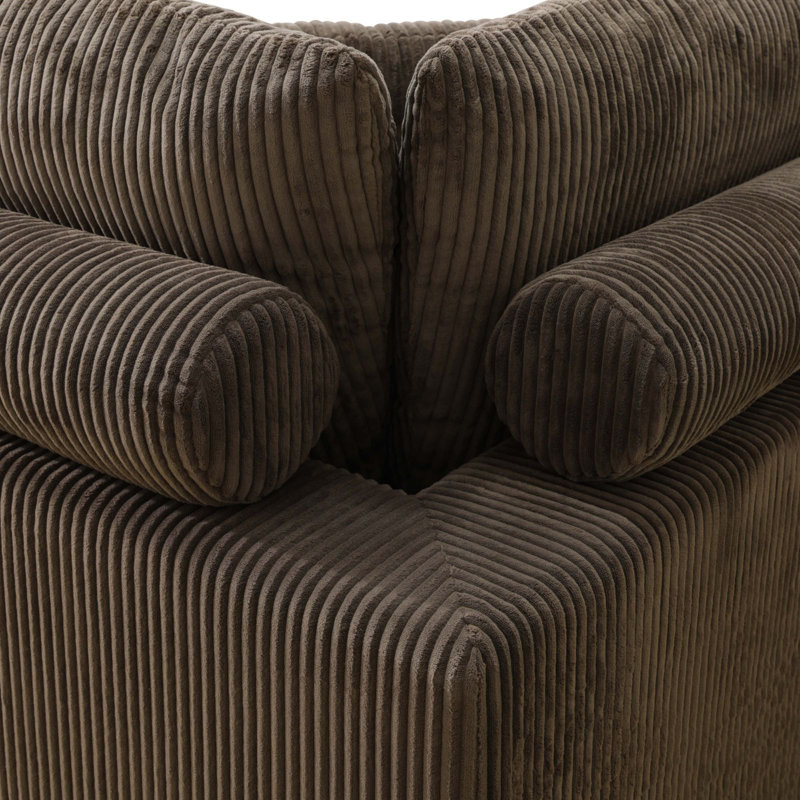 Ratnam Corduroy L-Shaped Sectional