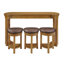 Ensemble de table de bar 4 pièces avec 3 tabourets de bar rembourrés et table de salle à manger avec 3 tabourets rembourrés-1692090256-1692090260