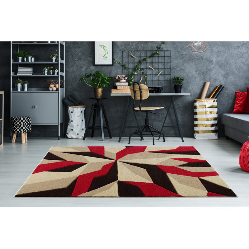 Hazelton Abstract Area Rug, Rectangle 160 x 230cm