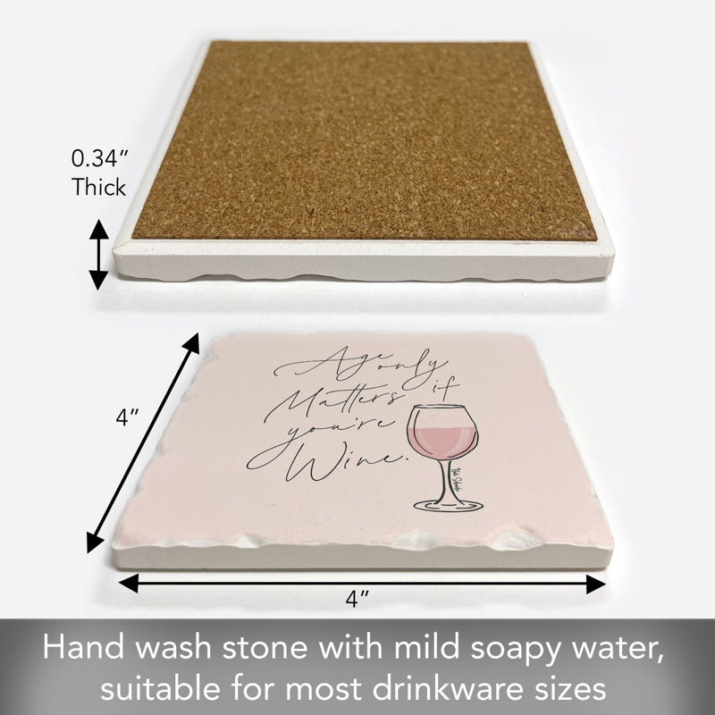 Age Matters Single Tumbled Tile Coaster Create Your Own Collection