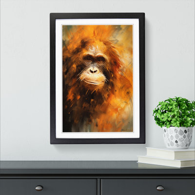 Orangutan Gestural - Framed Print