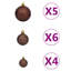 Artificial Half Christmas Tree with LEDs&Ball-631655462