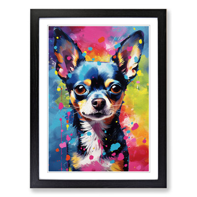 Chihuahua Action - Single Picture Frame Print on Wood